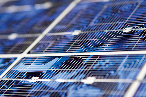 Solar panel close-up
