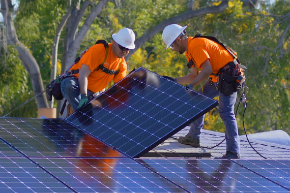 Solar panel installation