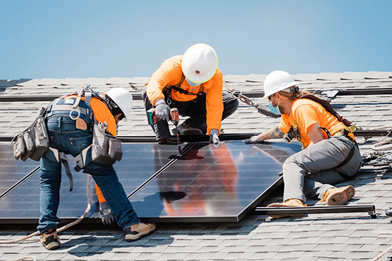 Solar panel installation