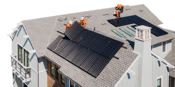 Solar installers on roof