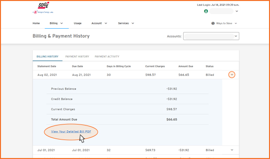 SDGE Select Bill