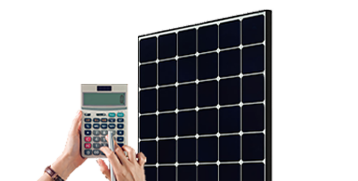 Calculator and solar panel