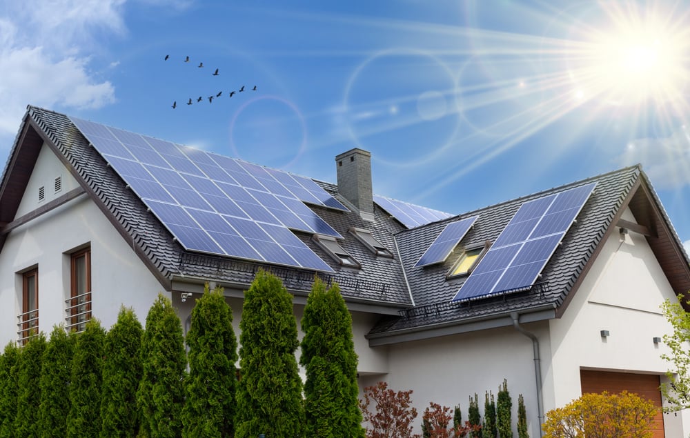 Example of how solar panels will work on your house