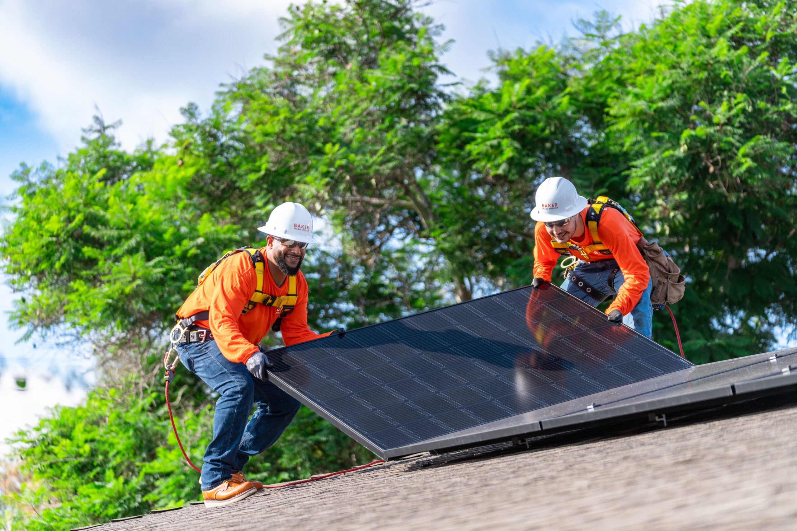 Baker Employees Installing Solar Panels