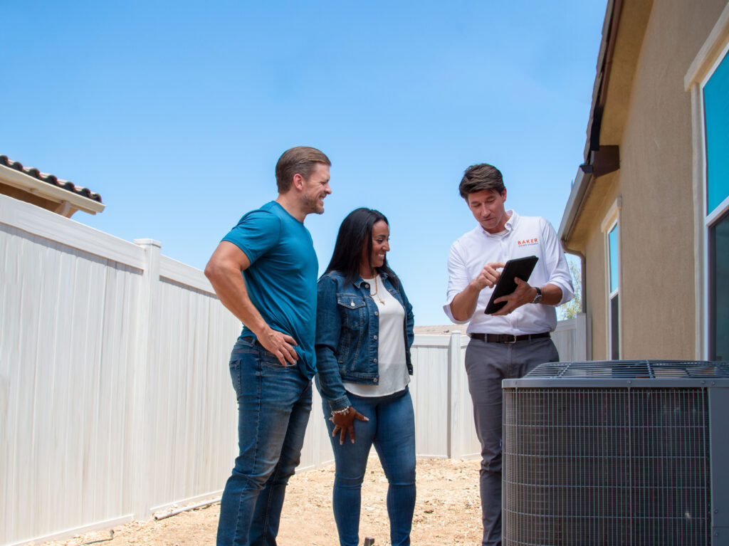 homeowner with ac consultant