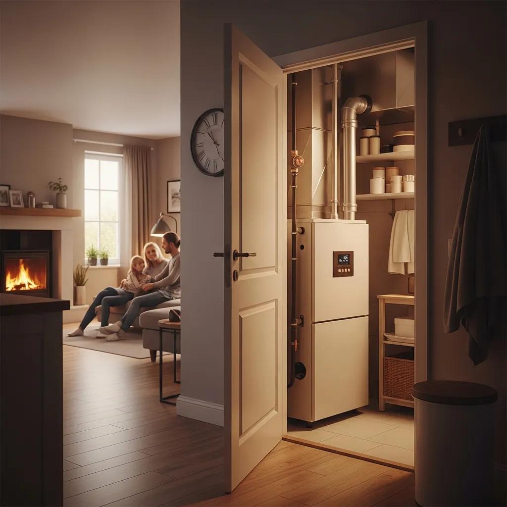 Modern home with a newly installed furnace, showcasing comfort and energy efficiency