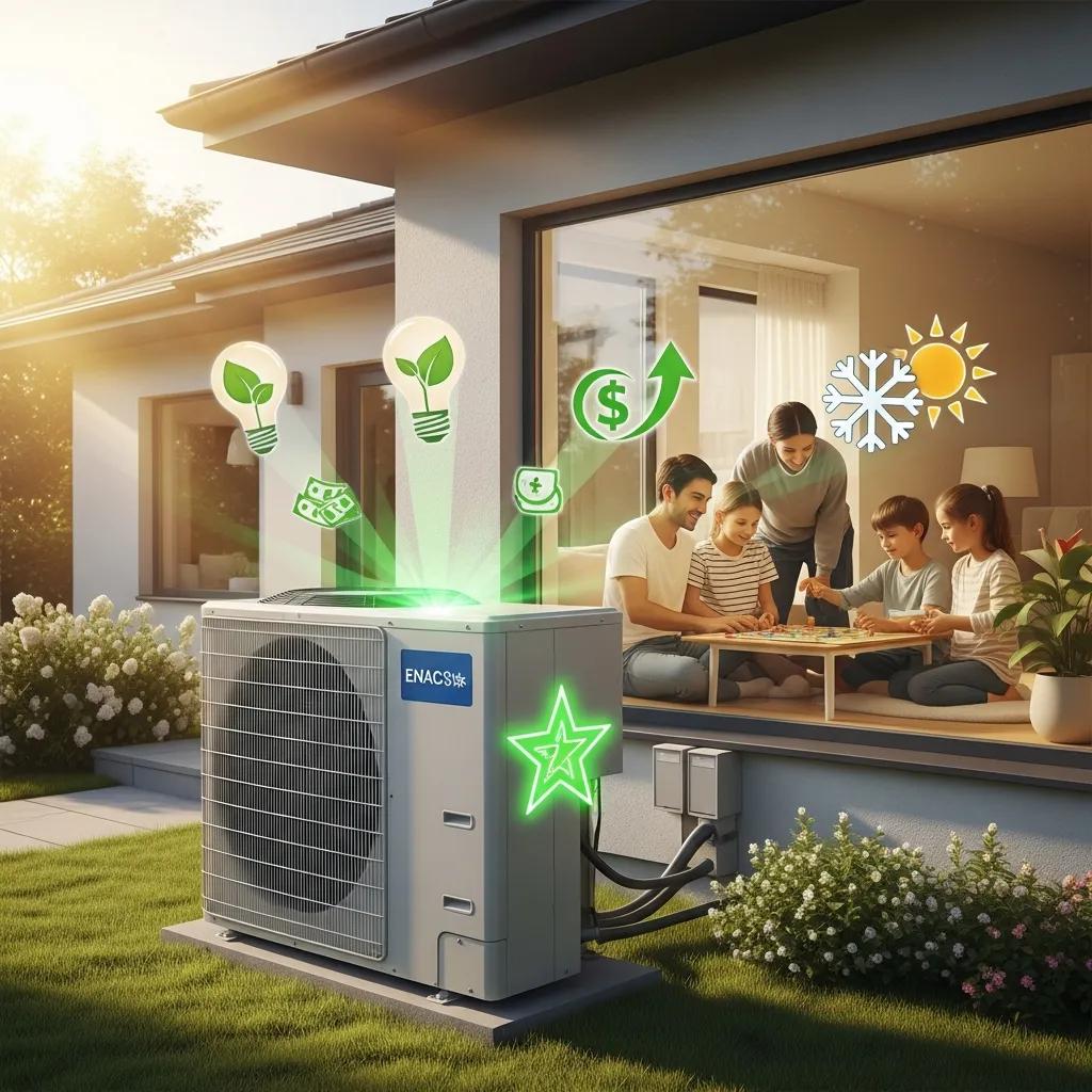High‑efficiency HVAC equipment installed in a home, highlighting energy savings and comfort