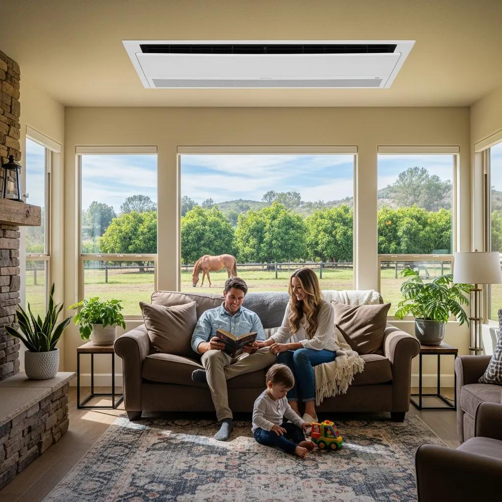 Comfortable home in Bonsall, CA with HVAC system highlighting climate control needs