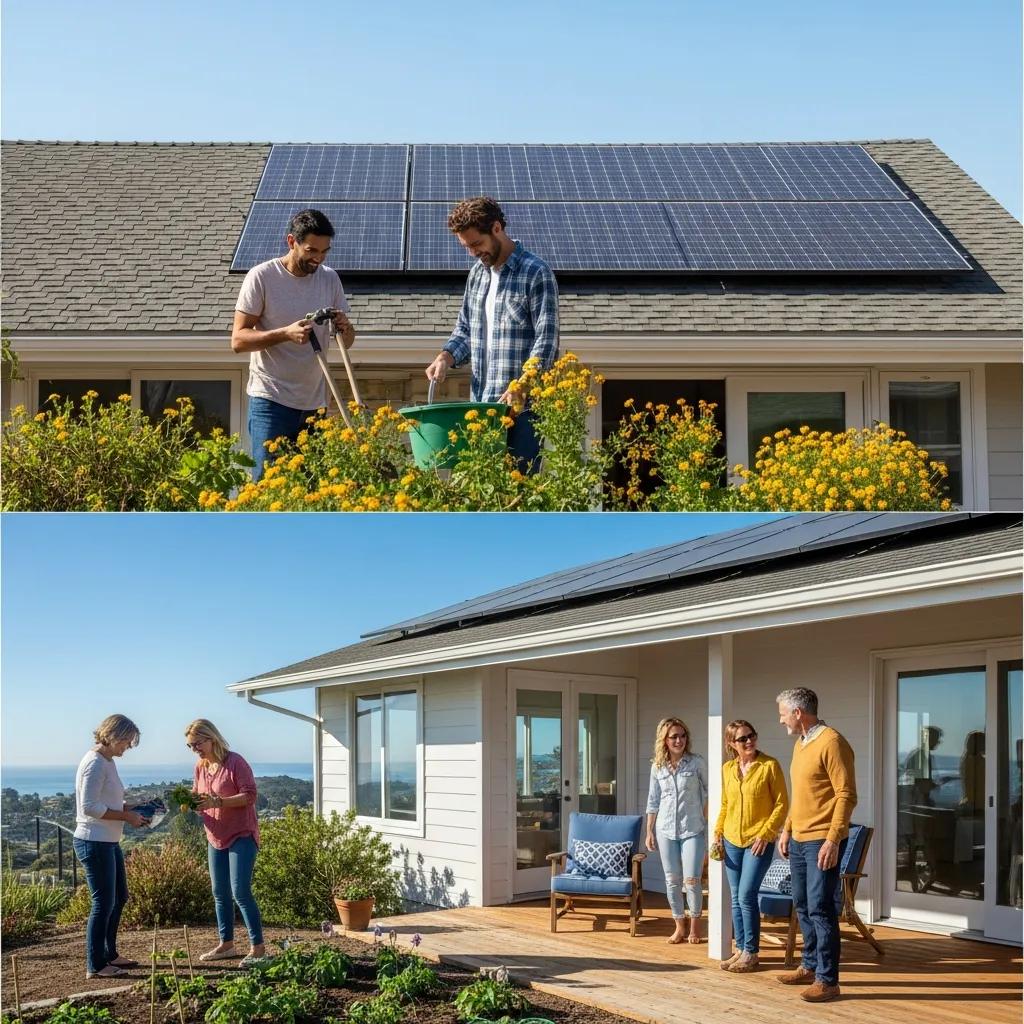 Family enjoying their solar-powered home in Laguna Beach, highlighting the benefits of solar energy