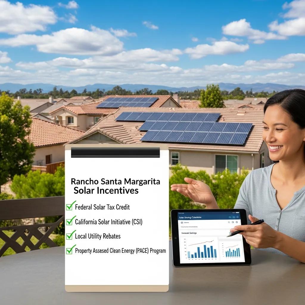 Homeowner reviewing solar incentives and rebates in Rancho Santa Margarita, CA
