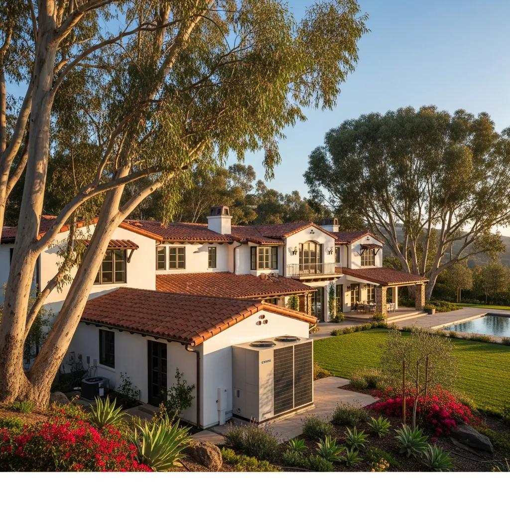 Luxury home in Rancho Santa Fe with high-performance HVAC system