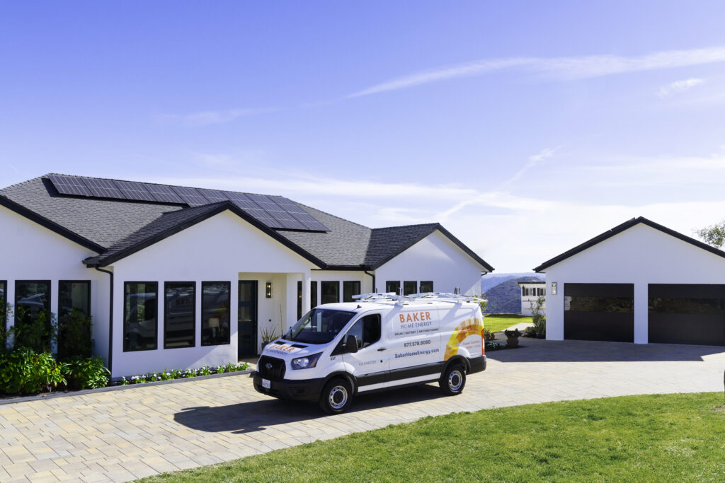 Baker Home, with solar and Baker van