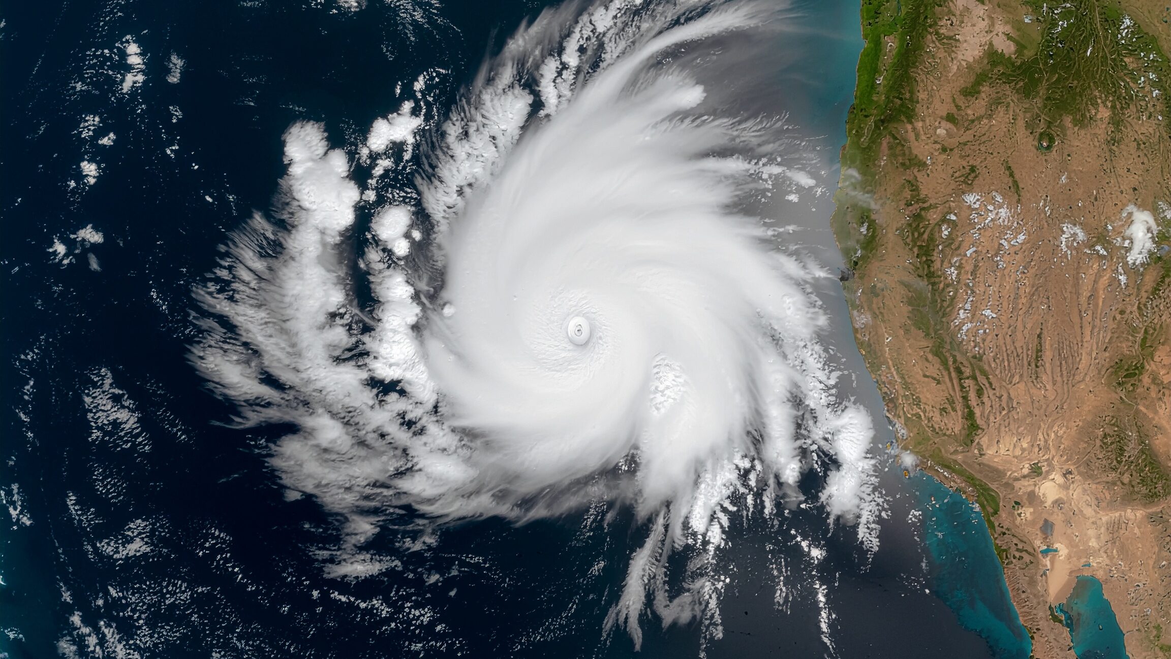 Satellite View of an incoming El Nino season in California
